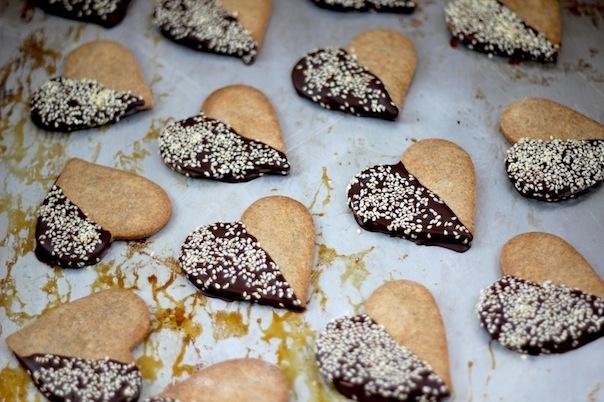 Valentine's Day Recipe: Hearts Dipped in Chocolate