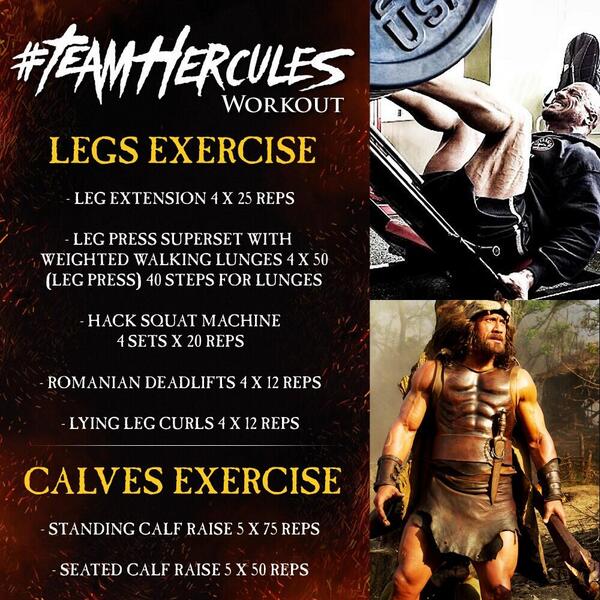 Hercules Workout Legs exercise