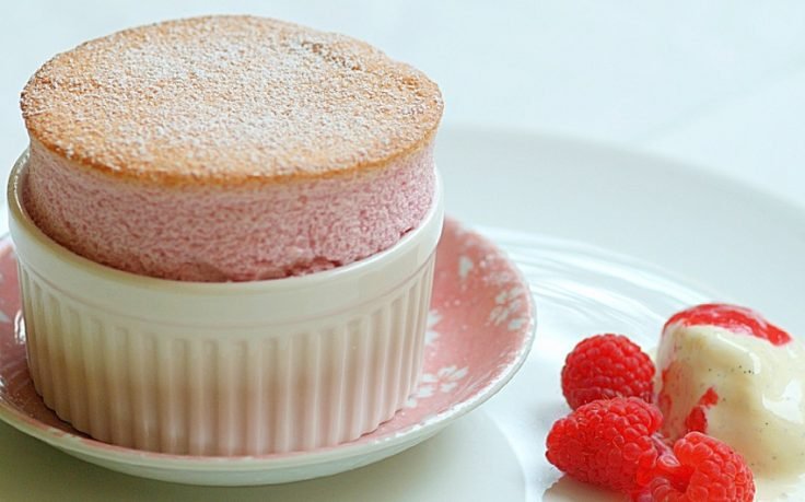 Raspberry protein souffle