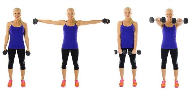 Dumbbell Front and Lateral Raise