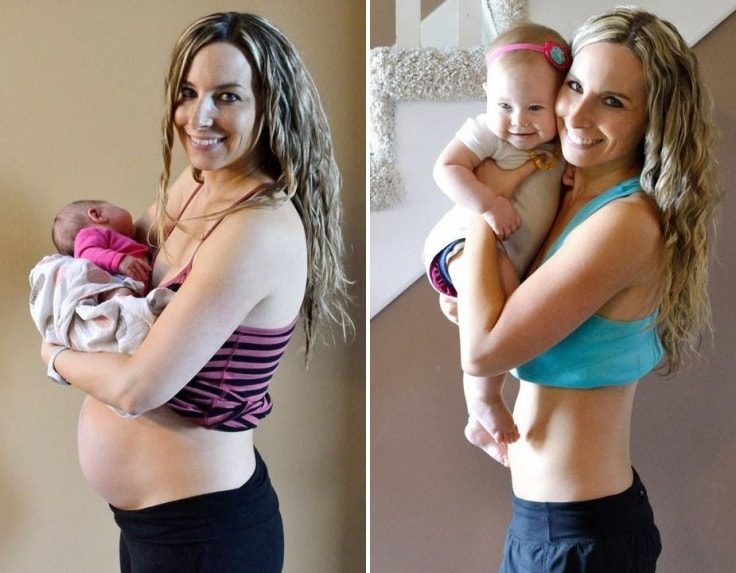 Lose Baby Weight - Before and After