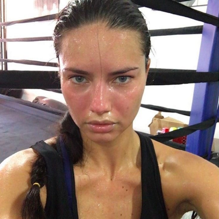 Adriana Lima Sweaty After Workout