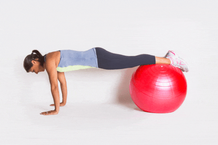 Good Ab Workouts - Stability Ball Knee Tucks