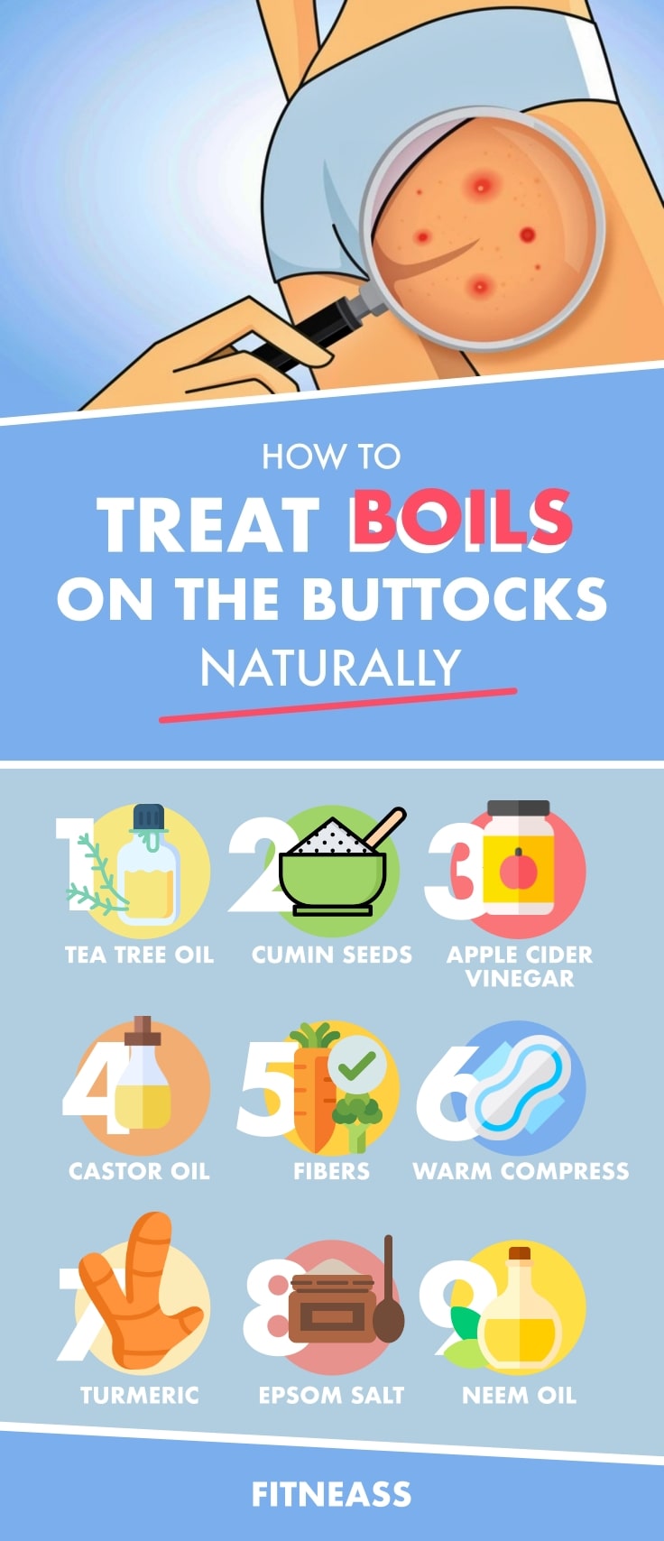 Treat Boils On The Buttocks With Natural Remedies - Infographic